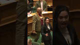 Parlamentarios maoríes protestan entonando un haka en el congreso de Nueva Zelanda [upl. by Giles439]