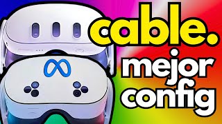 MEJOR CONFIGURACIÓN PCVR con META QUEST Meta LINK CABLE  Tutorial [upl. by Vivle]