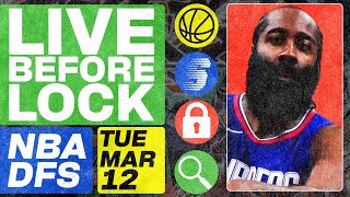 NBA DFS Deeper Dive amp Live Before Lock Tuesday 31224  DraftKings amp FanDuel NBA Lineups [upl. by Enylecoj151]