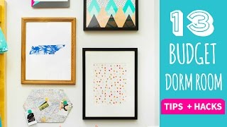 13 Dorm Room Ideas and Hack for Decorating on a Budget [upl. by Ahsinauq451]