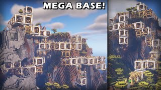 MINECRAFT How to Build a MEGA BASE Tutorial TIMELAPSE [upl. by Stanford]