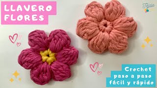 Llavero de Flores a crochet [upl. by Yroj]