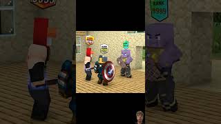 THANOS THOUGHT HE WOULD OUTBEAT THEM BUT NO minecraft funny memes animation games [upl. by Amalia742]