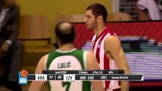 ABA Liga 201516 highlights Krka  Crvena zvezda Telekom 7122015 [upl. by Itsur469]