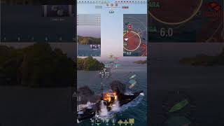 WOWS Triple Kill push worldofwarships wowsreplays replays shorts warships [upl. by Lyns562]