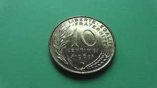 Republique Francaise  The 10 Centimes coin from 1963 in HD [upl. by Tereve]