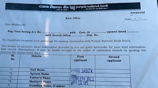 PNB Account Opening Form Fill Up 2024  PNB Account Open Form Kaise Bhare [upl. by Airt]