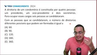 A diretoria de um condomínio é constituída por quatro pessoas um presidente um vicepresidente e [upl. by Ardyaf]