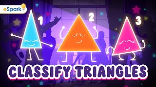 Triangle Song  The Triangle Tango  Geometry  4th Grade Math  eSpark Music [upl. by Nevek]