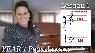 How to read piano music  Year 1 Unit 1 Lesson 1  Free video piano course [upl. by Leahey]