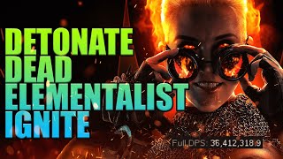 Path of Exile 322  Detonate dead Ignite Elementaliste  League start mid amp End game facile [upl. by Ciredor]