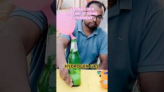 GAS BALLOON MAKING AT HOME  EXPERIMENT HYDROGEN GAS shorts short ytshorts youtube experiment [upl. by Ellenrad]