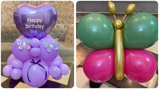 DIY Balloon Centerpiece Decoration Ideas  How to make Balloon Butterfly amp Bouquet [upl. by Earased127]