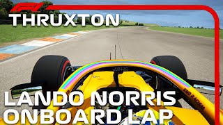 F1 2020 Thruxton Circuit  Lando Norris Onboard  Assetto Corsa [upl. by Ykcul]