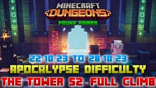 The Tower 52 Apocalypse Full Climb Guide amp Strategy Minecraft Dungeons Fauna Faire [upl. by Nnahaid216]