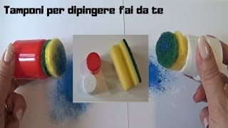 TAMPONI PER DIPINGERE fai da te  con tappi e spugna TUTORIAL [upl. by Eivi533]