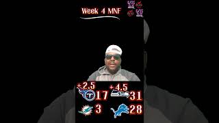 NFL Predictions Week 4 NFL week 4 MNF predictions titans dolphins Seahawks lions football [upl. by Littell]