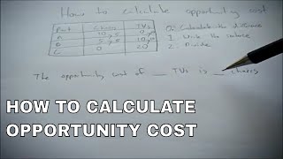 How to calculate opportunity costs [upl. by Anigroeg]