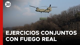 Corea del Sur y EEUU realizan ejercicios conjuntos en Pocheon [upl. by Janicki69]