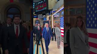 US Presidentelect Trump set to ring opening bell at New York Stock Exchange [upl. by Ailekat]