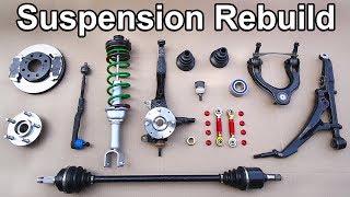 How to Install a COMPLETELY New Front Suspension in your Car or Truck [upl. by Uzzia]