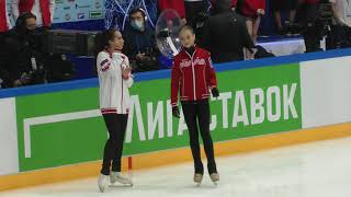 Александра Трусова vs Дмитрий Алиев 4Lz Алина Загитова Кубок Первого Канала 2021 5 февраля [upl. by Etnomal583]