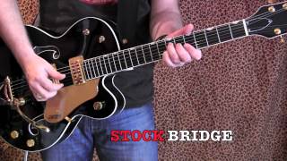 TV Jones MagnaTron pickups compared to stock Gretsch Filtertron in 6120 guitar [upl. by Krystyna]