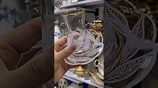 Fancy Golden Luxury Cuo Saucer and Glass 🍷 Luxury Crockery Wholesale Market Pakistan FF Enterprises [upl. by Aissila]