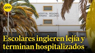 Tres escolares bebieron lejía y terminaron hospitalizados [upl. by Hullda630]