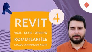 Revit Dersleri 4  Wall  Door  Window Komutları ile Duvar Kapı Pencere Çizimi [upl. by Haff181]