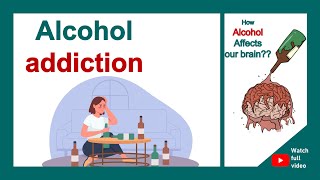 Alcohol addiction  How alcohol affects our brain  alcohol addiction explained in 1 minute [upl. by Meuser689]