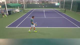 Ramos Vinolas amp Federico Delbonis  Indian Wells Practice Courts 2018 [upl. by Donadee]