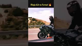 H2r Vs Ferrari 😱🔥 Never underestimate the power of Ninja H2 shorts youtubeshorts shortvideo [upl. by Nor]