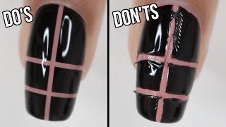 DOs amp DON’Ts striping tape nail art  how to use striping tape [upl. by Naret]