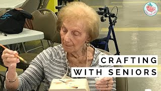 Arts amp Crafts with Seniors  Senior Center Gets Surprise [upl. by Ahsiram]