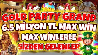 SLOT OYUNLARI 💰 SLOT SİZDEN GELEN MAX KAZANÇLAR 🥳GOLD PARTY GRAND 8 MİLYON TL MAX WİN [upl. by Atinna]