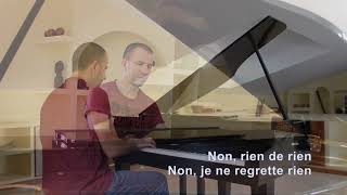 Non je ne regrette rien  Edith Piaf  Piano cover by Jesús Acebedo  With lyrics on screen [upl. by Eindys]