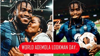 Ademola Lookman bags hat trick celebrates with his mother and projects Nigeria to the world [upl. by Eedolem]