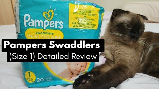 Pampers Swaddlers Size 1 Detailed Review [upl. by Birkner]