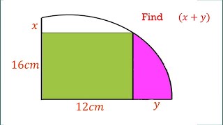 Find the sum of x and y in the quadrant  Mensuration [upl. by Liddie823]