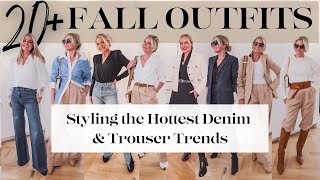 20 Fashionable Fall Outfits Youll Want To Wear All Season Long Denim Trends Trousers amp MORE [upl. by Euqinom]