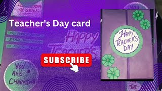 Easy Teachers Day card idea  simple handmade card for teachers day  Teachers card DIY 2024 [upl. by Aloap]