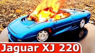 Burning My Jaguar XJ 220 The Car is on FIRE Just a Diecast Car [upl. by Animehliw]