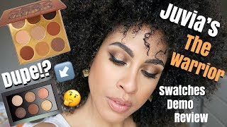 JUVIAS THE WARRIOR PALETTE  DEMO SWATCHES  REVIEW  kinkysweat [upl. by Maurilia415]