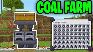 How To Make a Coal Farm In Minecraft Bedrock 121  EASY [upl. by Morey481]