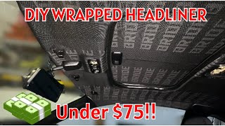 How to wrap your headliner in custom fabric Acura integra gets a bride headliner Cheap and easy [upl. by Ahsiniuq]