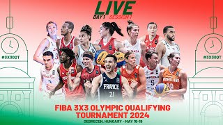 RELIVE  FIBA 3x3 Olympic Qualifying Tournament 2024  Day 1Session 1  3x3 Basketball [upl. by Attenaej983]