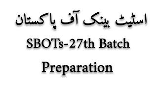 State Bank Officers Trainee Scheme SBOTs Batch27th Preparation SBP OG2 sbots sbpjobs sbp [upl. by Ajup]