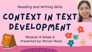 INTERTEXT AND HYPERTEXTCONTEXT IN TEXT DEVELOPMENTREADING AND WRITING SKILLS quotBISAYA VERSIONquot [upl. by Schluter583]