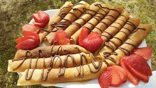 Pallaqinka shumë te shishme😋😋😋👌Crêpes mit Nutella sehr Lecker😋😋😋👌👌 [upl. by Eki]